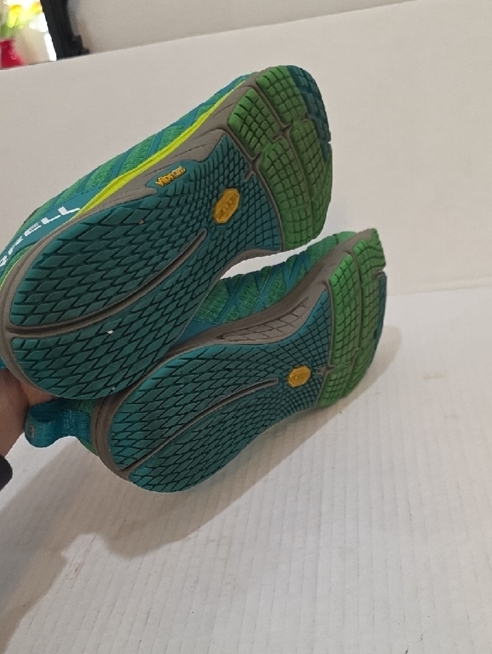 Merrell  Barefoot Vibram Womens Green and Teal Trail Sneakers Size 9 - Picture 10 of 10